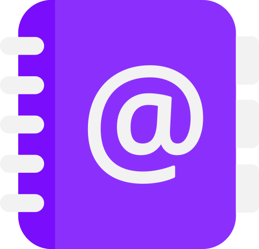 button used to open contact book